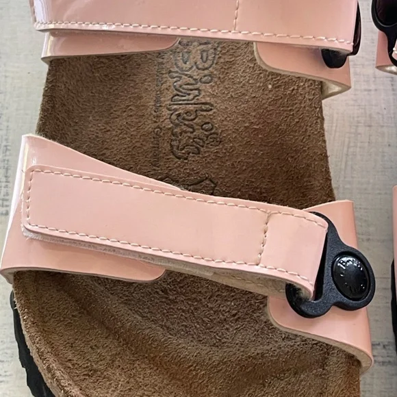 Birkenstock Birki’s Madura Patent Leather Peach Sandals Size EU 38 US 7 - Picture 2 of 9